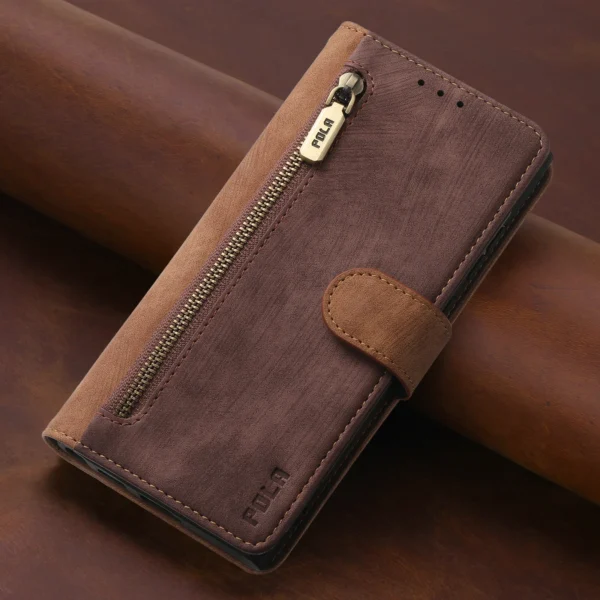 RFID-Reißverschluss-Brieftaschen-Flip-Lederkarten Solt-Hülle für iPhone 14 15 16 Pro Max 13 12 11 SE 2022 X XS XR 8 7 Plus Stand-Telefonabdeckung 2