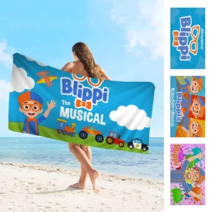 A-B-C B-Blippiing Kreatives Muster Mikrofaser-Strandtuch, saugfähig, schnell trocknend, weich, für Yoga, Schwimmresort, Bergsteigen