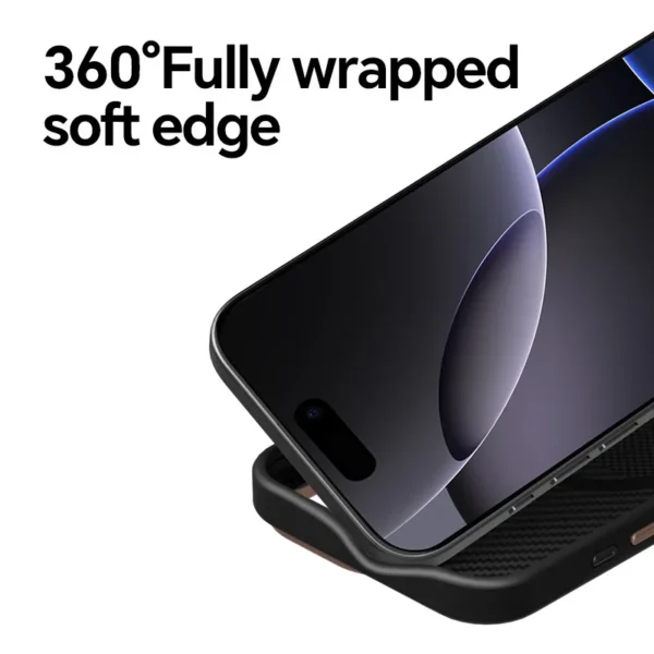 Für iPhone 15 16 Pro Max Hülle X-Level Kohlefasermuster Textur + TPU Anti-Fingerabdruck Anti-Fall-Schutz Rückseite 3