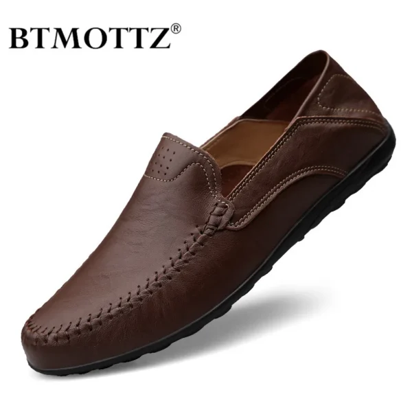 Echtes Leder Herren Schuhe Casual Luxus Marke Weiche Männer Loafer Mokassins Atmungsaktive Slip auf Männliche Boot Schuhe Plus Größe 37-47 1
