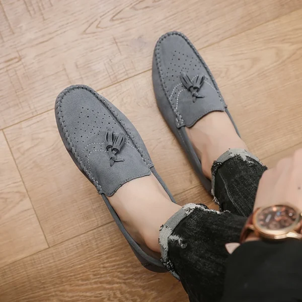 Mode Männer Casual Schuhe Wildleder Atmungsaktive Komfort Slip-on Herren Fahren Schuhe Luxus Marke Männer Müßiggänger Herren Faul Schuhe mokassins 3
