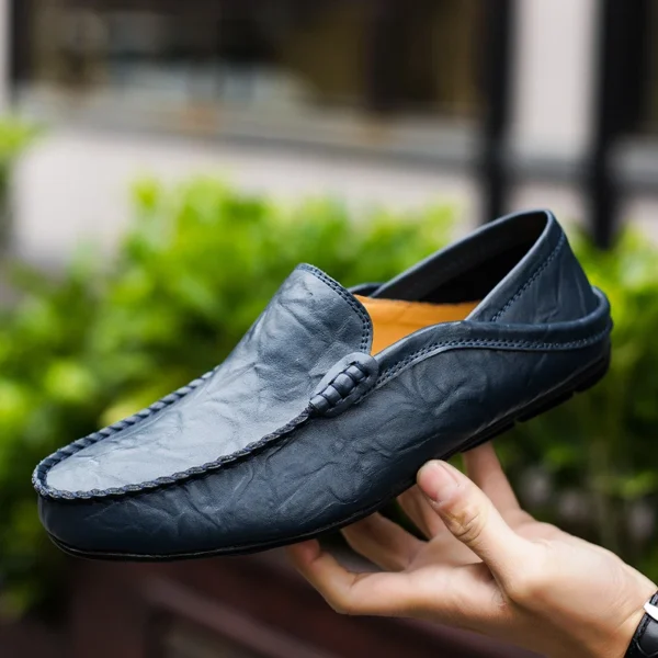 Sommer Mode Männer Müßiggänger Italienischen Casual Luxus Marke Männer Schuhe Aus Echtem Leder Mokassins Licht Atmungsaktive Slip auf Boot Schuhe