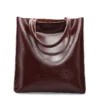 Kuh Leder Tasche Damen Echtes Leder Handtaschen Große Frauen Tasche Große Vintage Weibliche 2023 Büro Hand Schulter Taschen Für Frauen Tote