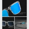 2025 neue KDEAM Ken Block Polarisierte Sonnenbrille Männer Quadratische Sonnenbrille Reflektierende Beschichtung Verspiegelte Linse UV400 Marke Mit Fall 3