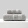 Einfaches Handtuch-Set für Dusche und Gesicht, 2 Stück/Set, 100 % Baumwolle, für Zuhause, Hotel, Badezimmer, Waschlappen, hochwertiges Handtuch-Set für Erwachsene und Kinder, Geschenk 5