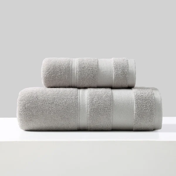 Einfaches Handtuch-Set für Dusche und Gesicht, 2 Stück/Set, 100 % Baumwolle, für Zuhause, Hotel, Badezimmer, Waschlappen, hochwertiges Handtuch-Set für Erwachsene und Kinder, Geschenk 5