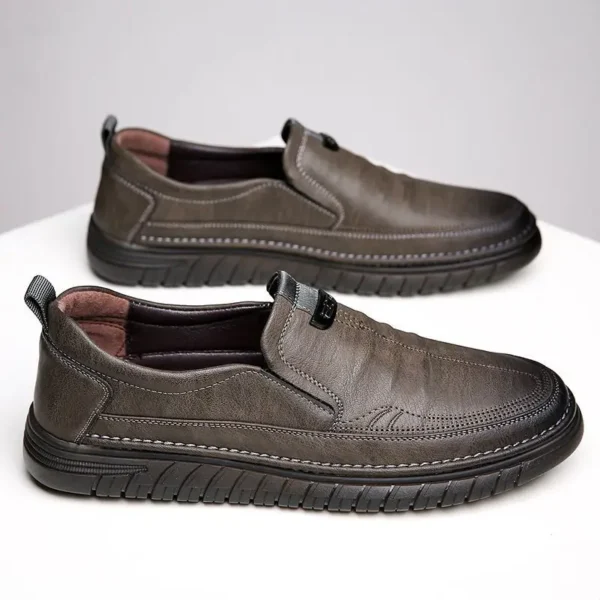 Retro Penny Loafer Echtes Kuh Leder Klassische Schuhe Nähen Bequeme Männer Casual Slip-on Club Party Schuh Frühling Sommer 6