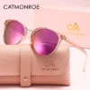 CATMONROE 1 Stück Damen-Sonnenbrille, optionale Farbe, runde Linse, leicht, Komfort, Fahren, lässig, Pendeln, UV400, polarisierte Sonnenbrille