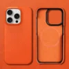 Langsidi für magsafe Fall für iPhone 16 15 Pro Max Promax 15pro 16pro natürliches Rindsleder magnetisches Luxus-Telefon Rückseite