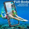 IP68 Wasserdichte Hülle für iPhone 16e 16 15 14 13 12 11 Pro Max XR XS Plus Metall Aluminium Schwimmen Telefon Luxus Unterwasser Abdeckung 2