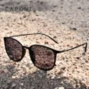 CAPONI ovale Herren Sonnenbrille photo chrome polarisierte Sonnenbrille für Männer schützen UV-Strahl super leicht treibende schwarze Brille bs520