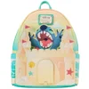 Disney Loungefly Stitch Luau Cosplay Damen Doppelgurt Umhängetasche Geldbörse Sandcastle Strand Überraschung Rucksack Geldbörse Mädchen Geschenk 6