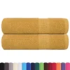 2 Stück goldene Badetücher 100 x 150 cm, 360 g/m2, 100 % Baumwolle 2