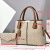 Stilvolle und einfache Mutter- und Kindertasche, Damenhandtasche, zweiteiliges Schulter-Crossbody-Set mit großem Fassungsvermögen, Damentasche 6