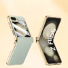 Für Samsung Galaxy Z Flip 5 6 Luxus Überzug Reinem Leder Scharnier Telefon Fall Für Samsung Z Flip 5 Flip 6 objektiv Schutz Zurück Abdeckung 3