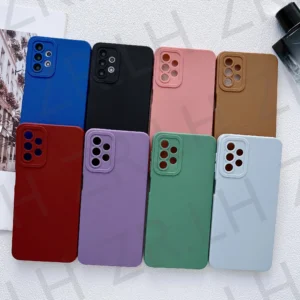 Bunte dünne weiche Silikon hülle für Samsung Galaxy S24 S23 Fe S22 S21 A55 A54 A55 A53 A52 A51 A13 Candy Cover Kameras chutz