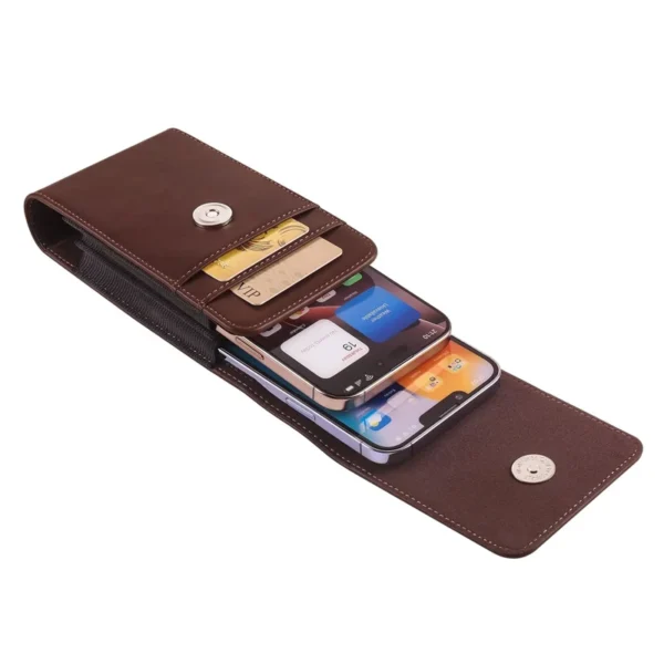 Vertikale Dual-Tasche Design Handy Gürteltasche für Samsung S25 Ultra S24 Ultra S24 FE iPhone 16 15 14 13 Pro Max Smartphone-Hülle 3