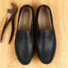 Sommer Männer Casual Schuhe Leder Mokassins Atmungsaktive Slip auf Boot Schuhe Italienische Luxus Marke Herren Fahren Faulenzer Größe 37-47 4