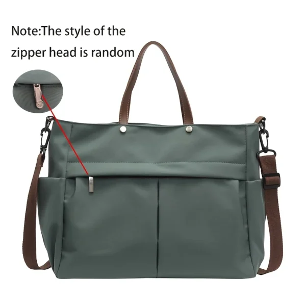 Stilvolle Damen-Einkaufstasche aus Nylon mit zwei Taschen und großem Fassungsvermögen für Pendler 5