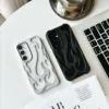 Neue 3D-Flammenmuster-Hülle für Samsung Galaxy S24 S23 S22 Ultra A55 A16 A54 A06 A15 A14 Fashion Hollow Slim stoßfeste Softcover 2