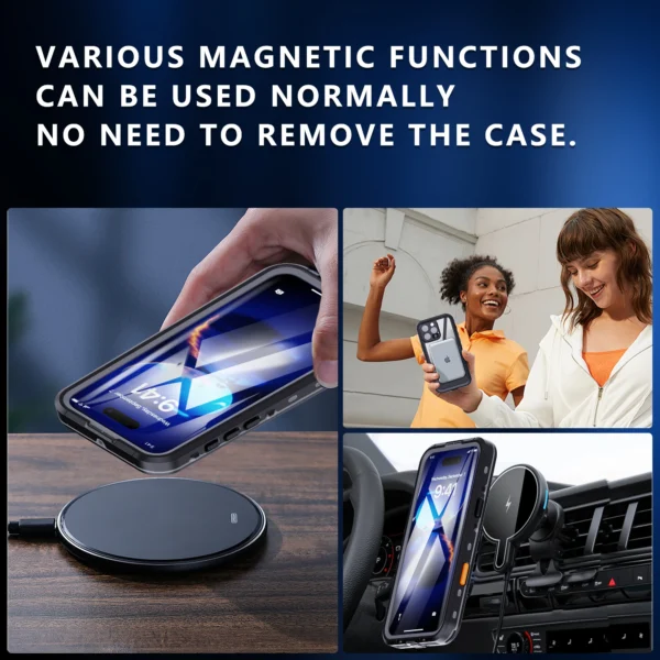 Shellbox heißer Verkauf PC + TPU-Objektivschutz Robuste, langlebige IP68-wasserdichte Handyhülle für iPhone 16 Pro Max XR 12 13 14 6