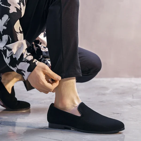 Herren-Freizeitschuhe, Wildleder, echtes Leder, Herren-Slipper, Party, Hochzeit, Loafer, Mokassins, Herren, leicht, bequem, zum Fahren 3
