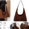 Frauen Wildleder Umhängetasche einfache Tasche Handtasche große Kapazität trend ige Arbeit Hobo Hasp Verschluss Vintage Hobo Tasche Outdoor-Reisetasche