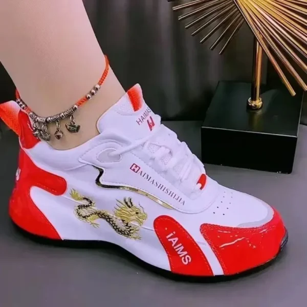 Damen-Designer-Turnschuhe, 2024, Sommer, Leder, wasserdicht, lässig, Sportschuhe, Damen, leicht, atmungsaktiv, rutschfest, Plateauschuhe