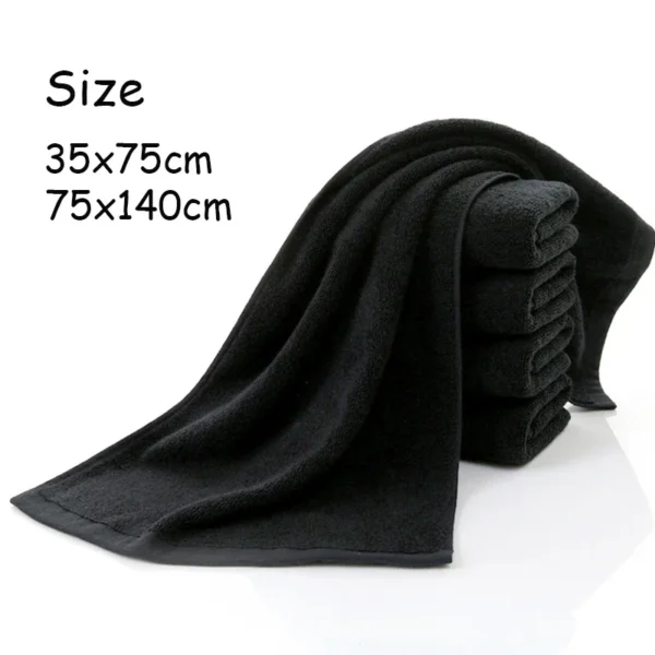 5 Stück 35x75cm 100% Baumwolle schwarz Gesichts tuch Set keine verblassen den Handtücher für Männer Hotel Corporate Geschenk weich und stark saugfähig 4
