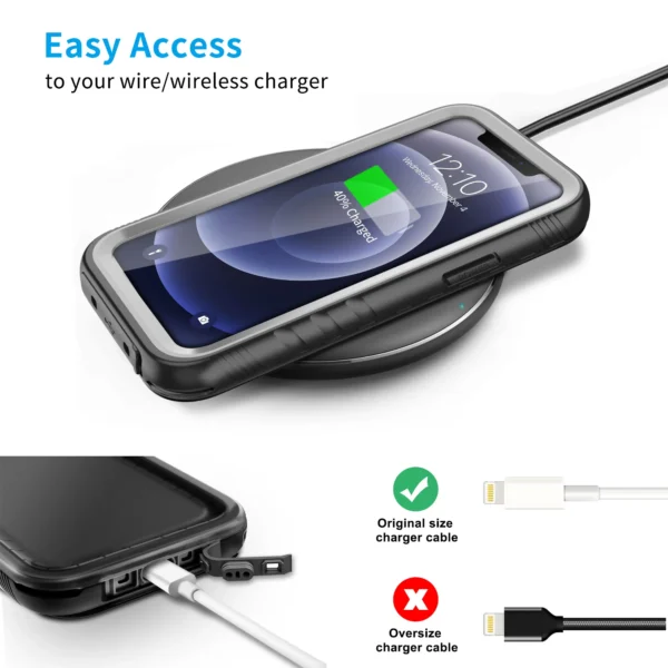 SPORTLINK Wasserdichte Hülle für iPhone 14 13 12 11 15 Pro XS Max SE 2. 3. 2022 X XR 5 7 8 Schwarze Abdeckung Tauchen Unterwasser Schwimmen 3