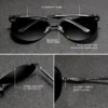KINGSEVEN Aluminium Magnesium Polarisierte Randlose Linse Sonnenbrille Für Männer High Definition Retro Frauen Brillen Oculos de sol 4