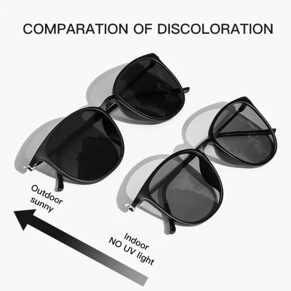 CAPONI ovale Herren Sonnenbrille photo chrome polarisierte Sonnenbrille für Männer schützen UV-Strahl super leicht treibende schwarze Brille bs520 3