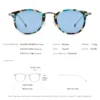 FONEX Acetat Titan Sonnenbrille Frauen Trendy Marke Design Vintage Retro Runde Polarisierte Japanische Sonnenbrille für Männer 85845 5