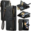 Busniess Zipper Wallet Case für Samsung Z Fold 5 4 3 Handyhülle für Samsung S23 Ultra S22 Plus S21 FE S20 12 A13 A53 A54 5G Hülle