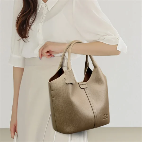 Weiche Leder handtaschen für Frauen Vintage Umhängetasche Luxus Designer Damen große Kapazität Taschen Sack ein Haupt 3