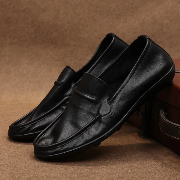 Männer Casual Schuhe Italienische Männer Loafer Mokassins Slip Auf männer Wohnungen Atmungsaktive Echtes Leder Männlich Fahren Schuhe 5