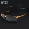 Hochwertige, ultraleichte Aluminium-Magnesium-Sport-Sonnenbrille, polarisiert, für Herren, UV400, rechteckig, goldfarben, für den Außenbereich