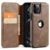 Lederhülle für iPhone 16 15 14 13 12 11 Pro Max XS XR Wallet Case [RFID-Blockierung] Schlanke magnetische Flip-Cover mit Kartenhalter