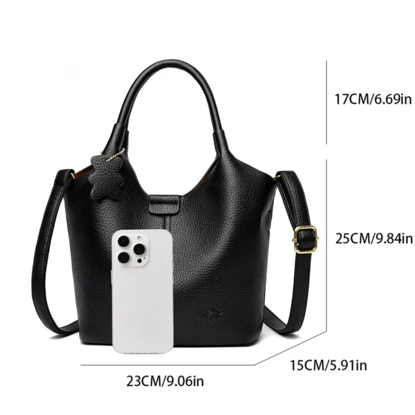 Weiche Leder handtaschen für Frauen Vintage Umhängetasche Luxus Designer Damen große Kapazität Taschen Sack ein Haupt 4
