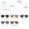 GCV 2021 Marke Klassische Pilot Quadrat Polarisierte Sonnenbrille Metall Rahmen männer Fahren Männliche Sonnenbrille Brillen UV Blockieren Luxus 5