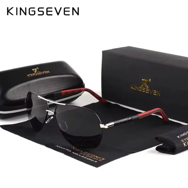 KINGSEVEN Marke Klassische Pilot Männer Sonnenbrille Polarisierte UV400 Objektiv Luxus Retro Fahren Gläser Frauen Großen Rahmen Kausalen Brillen 3