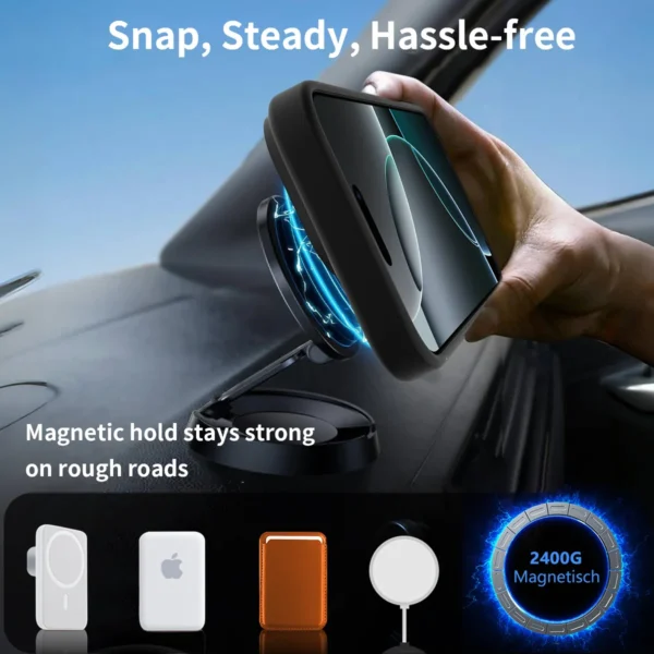 Für iPhone 16e/16 Pro Max 15 Plus 14 13 12 Handyhülle, mattiertes Hautgefühl, magnetische Aufladung, Klappständer, stoßfeste Abdeckung 4