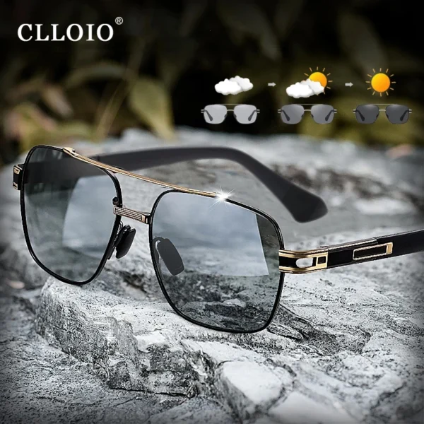 CLLOIO Top Qualität Photochrome Sonnenbrille Männer Frauen Polarisierte Fahren Sonnenbrille Chameleon Anti-glare Sport Oculos de sol 2