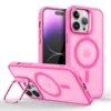 Luxury Magnetic Shockproof Phone Case For iPhone 16E16 15 14 13 mini 12 11 Pro Max Plus Funda Stand Glass Lens Protection Cover