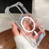 Luxuriöse magnetische kabellose Ladung für Magsafe-Hülle für iPhone 16, 15, 14, 13, 12, 11, Pro Max Plus, stoßfeste, transparente Stoßstangenabdeckung ﻿