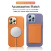 Luxus Leder für Magsafe Magnet hülle für iPhone 16 15 14 13 Pro Max 16 Plus mit Animation Lade Handy hüllen Zubehör 5