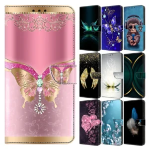 Flip Leder Magnet Magnetische Fall Für Samsung Galaxy S8 S9 S10 10E S20 S21 S22 S24 S23 Ultra Plus 3D Brieftasche Galaxy S24 FE Funda