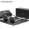 KINGSEVEN Marke Original Designe Sonnenbrille Gothic Steampunk Polarisierte Männer UV400 Gläser Frauen Runde Rahmen Retro Kausalen Brillen