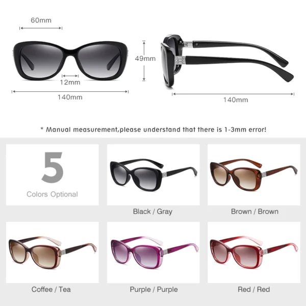 Lm Marke junge Stil Frauen Sonnenbrille Farbverlauf polarisierte Fahr brille Luxus Design Damen elegante Lunette de Soleil Femme 3