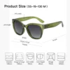 ZENOTTIC Modische Original-Sonnenbrille mit dickem Schmetterlingsrahmen, polarisiert, für Damen, klobiger UV400-Schutz, Katzenaugen-Sonnenbrille 5